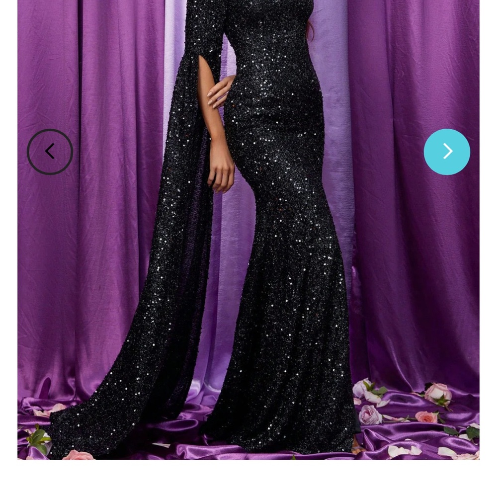 Elegant Purple/Pink Sequin Gown